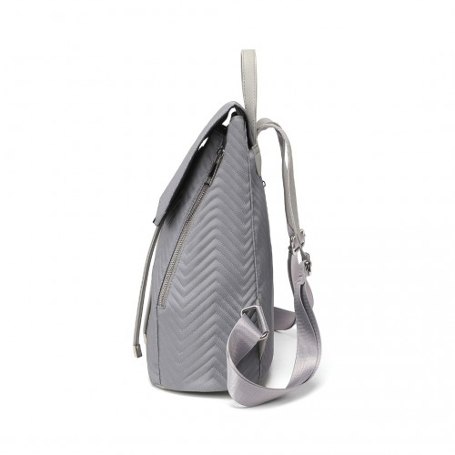 Miss Lulu Grey Lightweight Elegant Daily Backpack - Perfect for On-the-Go Women