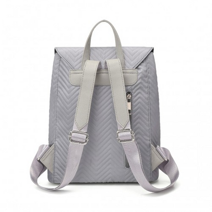 Miss Lulu Grey Lightweight Elegant Daily Backpack - Perfect for On-the-Go Women