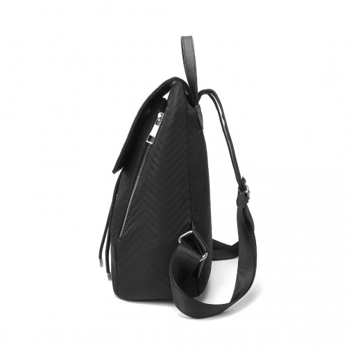 Miss Lulu Lightweight and Elegant Daily Backpack - Black | Stylish and Practical Backpack for Women