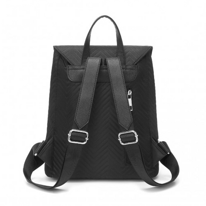 Miss Lulu Lightweight and Elegant Daily Backpack - Black | Stylish and Practical Backpack for Women
