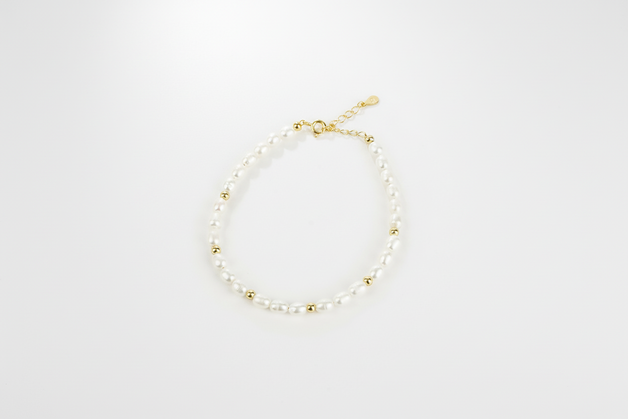 Seed Beaded Pearl Bracelet