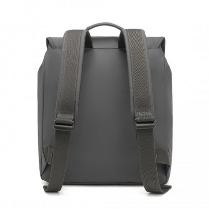 Kono Water-resistant Flap Backpack - Stylish & Durable Grey PVC Coated Bag