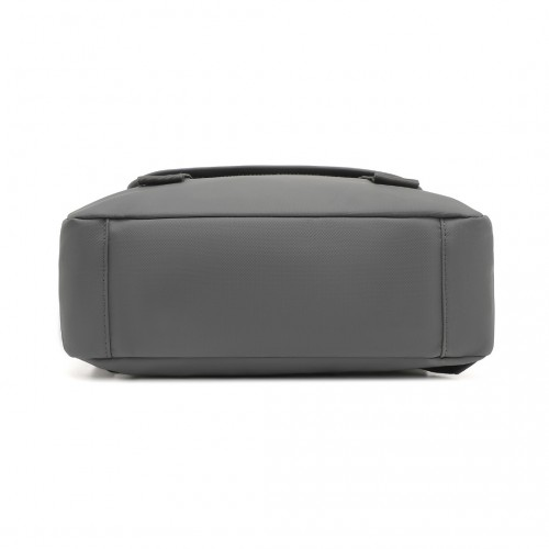 Kono Water-resistant Flap Backpack - Stylish & Durable Grey PVC Coated Bag