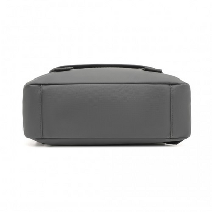 Kono Water-resistant Flap Backpack - Stylish & Durable Grey PVC Coated Bag