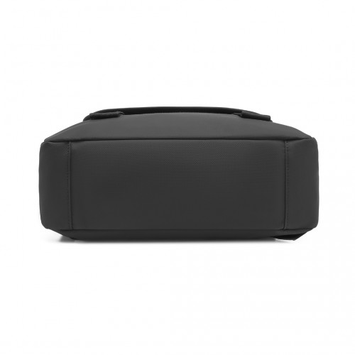 Kono PVC Coated Water-resistant Flap Backpack - Black | Streamlined & Innovative Design