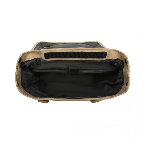 Kono Khaki PVC Coated Water-Resistant Flap Backpack - Innovative, Streamlined Design