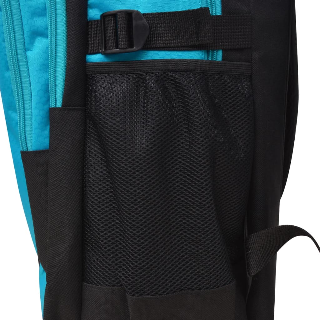 vidaXL 40L School Backpack - Durable Black and Blue Bag for Students