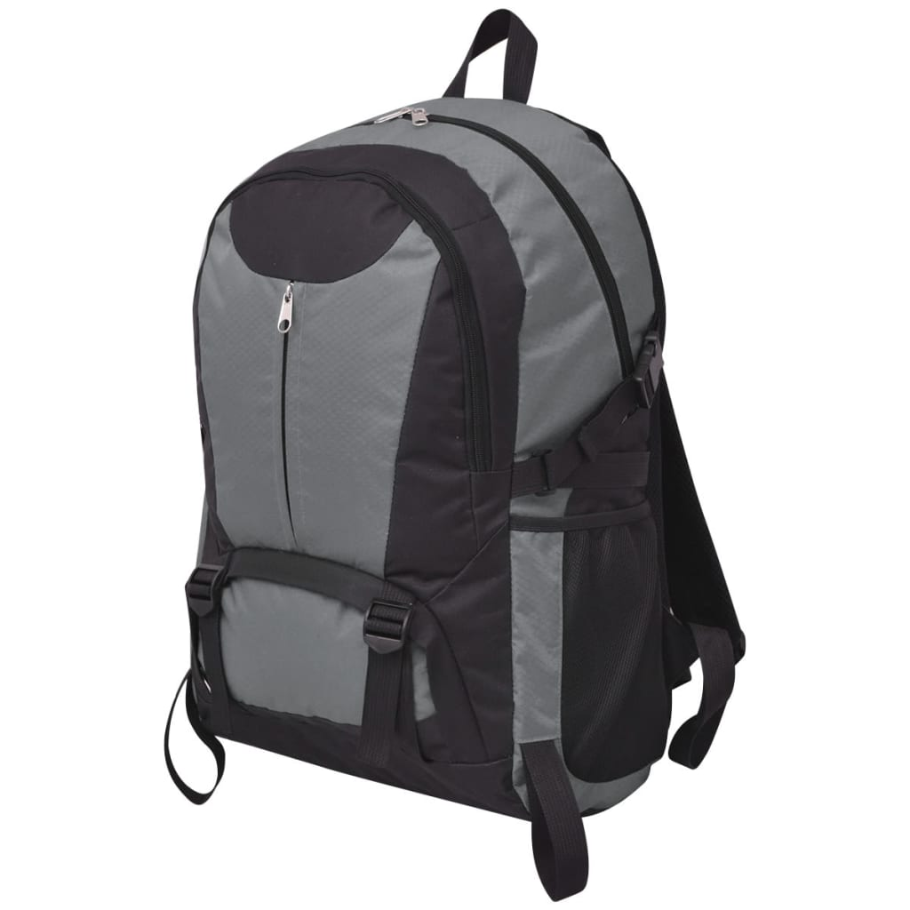 vidaXL Hiking Backpack 40 L Black and Grey | Durable & Water-Resistant Outdoor Backpack