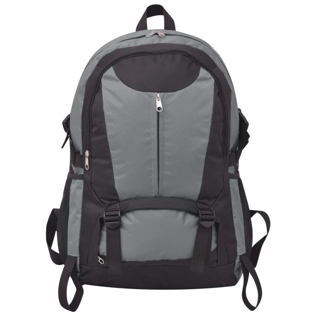 vidaXL Hiking Backpack 40 L Black and Grey | Durable & Water-Resistant Outdoor Backpack