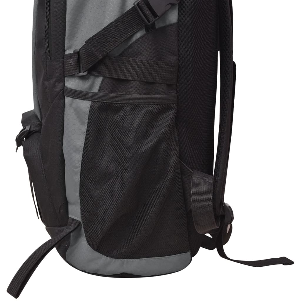 vidaXL Hiking Backpack 40 L Black and Grey | Durable & Water-Resistant Outdoor Backpack