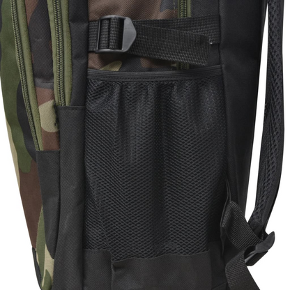 vidaXL School Backpack 40L - Black and Camouflage | Durable, Water-Repellent, Spacious