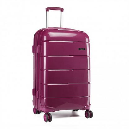 KONO 20 Inch Purple Cabin Size Hard Shell Suitcase - Lightweight & Durable