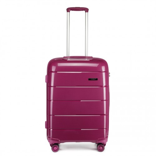 KONO 20 Inch Purple Cabin Size Hard Shell Suitcase - Lightweight & Durable