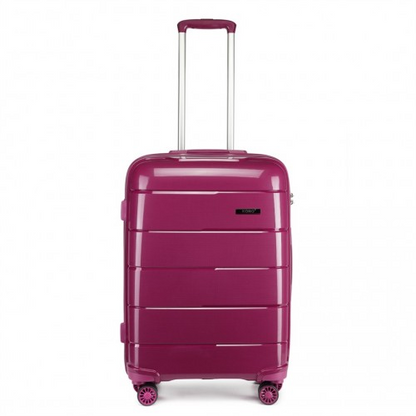 KONO 20 Inch Purple Cabin Size Hard Shell Suitcase - Lightweight & Durable