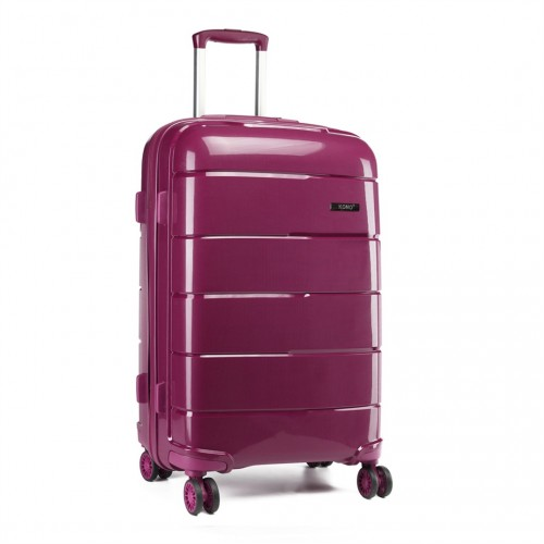 K1997L - KONO 24 INCH HARD SHELL PP SUITCASE - PURPLE