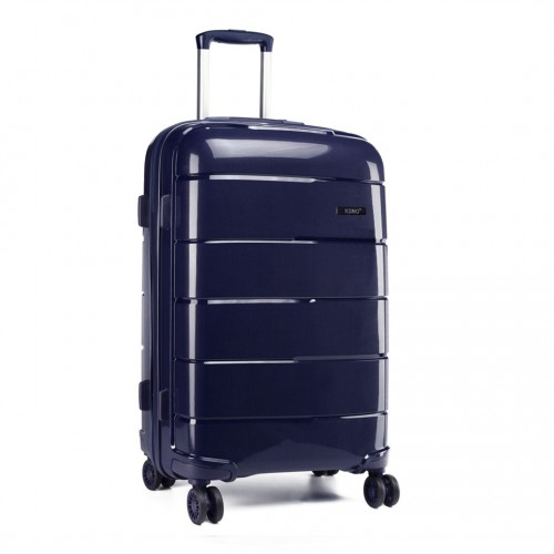 KONO 20 Inch Cabin Size Hard Shell Suitcase - Navy | Lightweight & Durable Travel Luggage