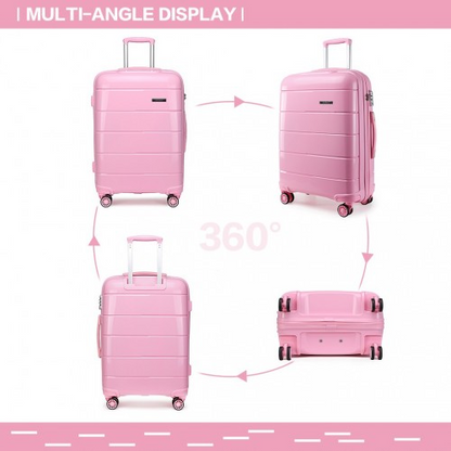 K1997L - KONO 24 INCH HARD SHELL PP SUITCASE - PINK