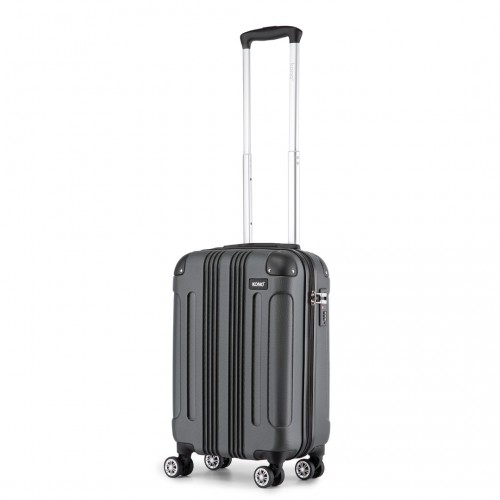 Kono 19 Inch ABS Lightweight Compact Hard Shell Cabin Suitcase Travel Carry-On Luggage - Grey