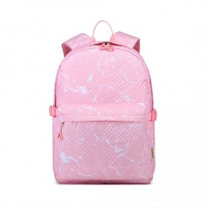 Kono Water-Resistant School Backpack With Secure Laptop Compartment - Pink