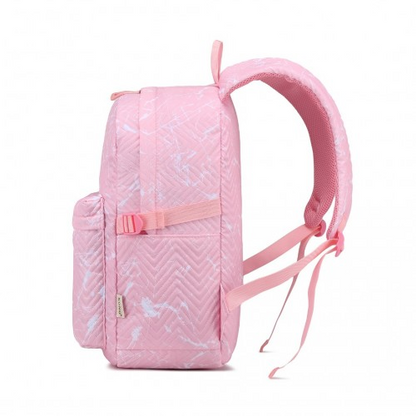 Kono Water-Resistant School Backpack With Secure Laptop Compartment - Pink
