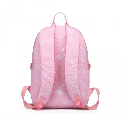 Kono Water-Resistant School Backpack With Secure Laptop Compartment - Pink