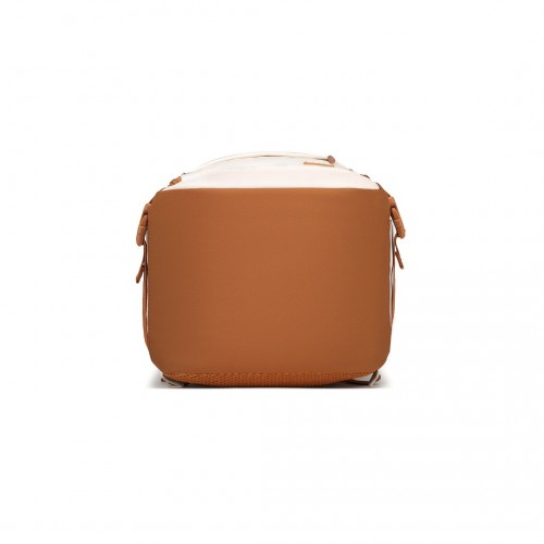 Kono Lightweight Cabin Bag - Water-Resistant Travel Business Backpack - Beige & Brown