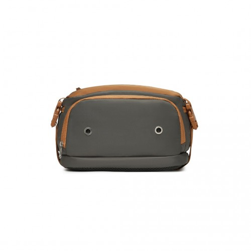 Water-Resistant Functional Backpack With Shoe Compartment And USB Charging Port - Grey