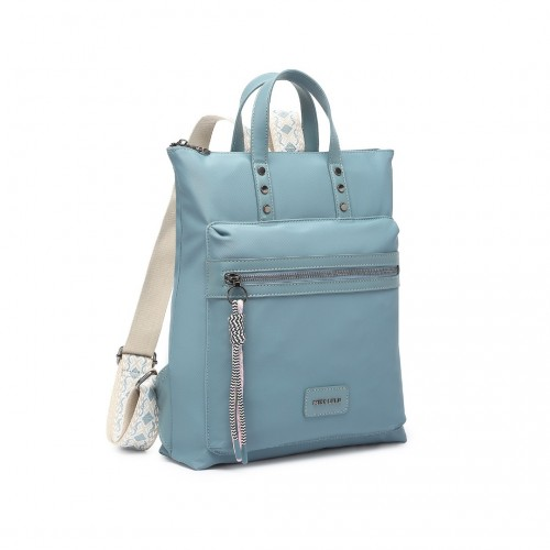 Miss Lulu Signature Style Backpack with Unique Details - Blue | Urban Elegance
