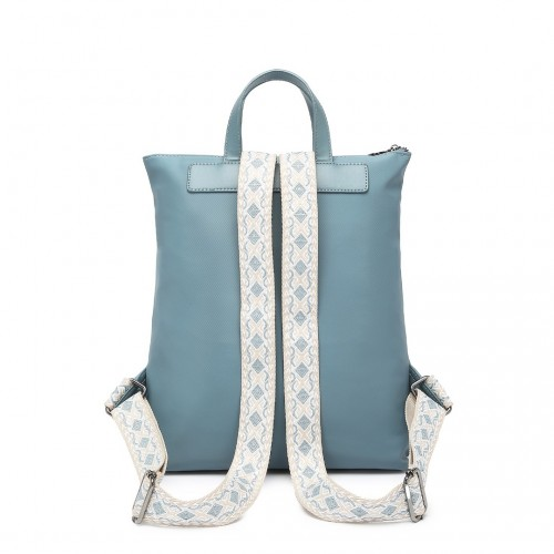 Miss Lulu Signature Style Backpack with Unique Details - Blue | Urban Elegance