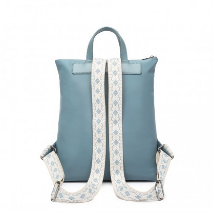 Miss Lulu Signature Style Backpack with Unique Details - Blue | Urban Elegance