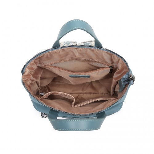 Miss Lulu Signature Style Backpack with Unique Details - Blue | Urban Elegance