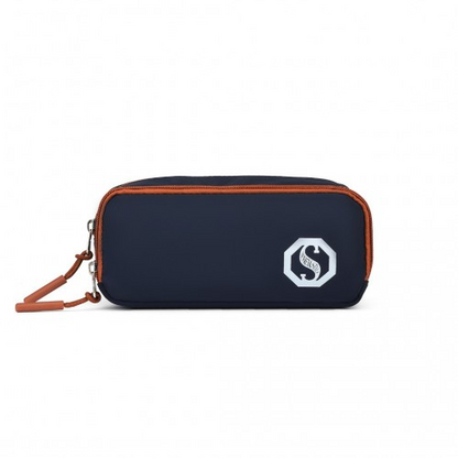 Kono Lightweight & Glow-in-the-Dark 3-Piece Laptop Backpack Set with Crossbody Bag and Pencil Case - Navy And Brown