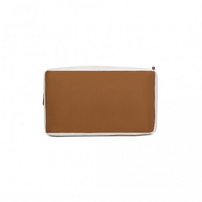 Kono Lightweight Water-Resistant Foldable Under Seat Travel Duffel Bag - Small, Beige And Brown