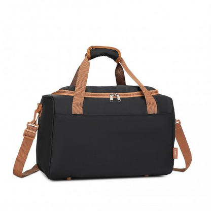 Kono Spacious Travel Storage Bag Handbag - Black And Brown | Ideal for Modern Travelers