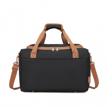 Kono Spacious Travel Storage Bag Handbag - Black And Brown | Ideal for Modern Travelers