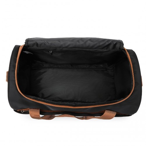 Kono Spacious Travel Storage Bag Handbag - Black And Brown | Ideal for Modern Travelers