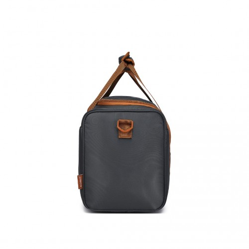 Kono Spacious Travel Storage Bag Handbag - Grey And Brown - Perfect for Modern Travelers