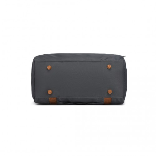 Kono Spacious Travel Storage Bag Handbag - Grey And Brown - Perfect for Modern Travelers