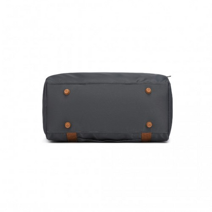 Kono Spacious Travel Storage Bag Handbag - Grey And Brown - Perfect for Modern Travelers