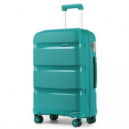 K2092L - Kono 28 Inch Bright Hard Shell PP Suitcase - Classic Collection - Blue/Green