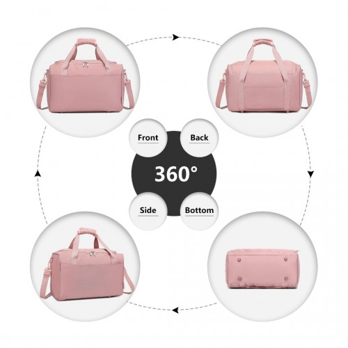 Kono ABS 28 Inch Sculpted Horizontal Design 2 Piece Suitcase Set With Cabin Bag - Nude