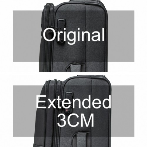 British Traveller 24 Inch Lightweight Expandable Suitcase with TSA Lock - Black