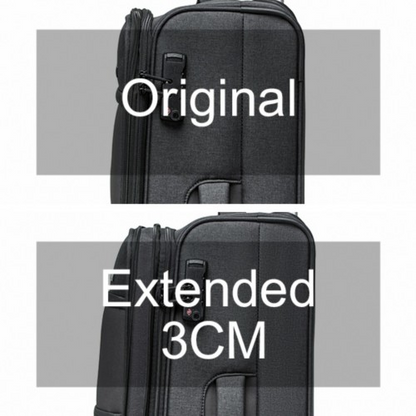 British Traveller 24 Inch Lightweight Expandable Suitcase with TSA Lock - Black