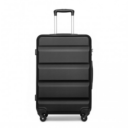 Kono 24 Inch Check-in Luggage - Sleek ABS Hardshell Suitcase with TSA Lock - Black