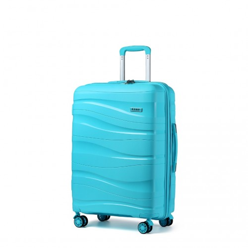 Kono 24 Inch Lightweight Hard Shell Suitcase with TSA Lock - Blue | K2094L