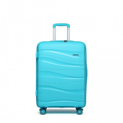 Kono 24 Inch Lightweight Hard Shell Suitcase with TSA Lock - Blue | K2094L