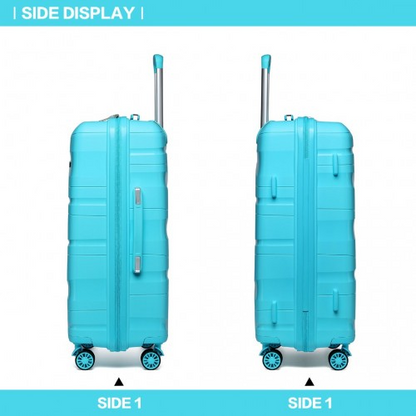 Kono 24 Inch Lightweight Hard Shell Suitcase with TSA Lock - Blue | K2094L