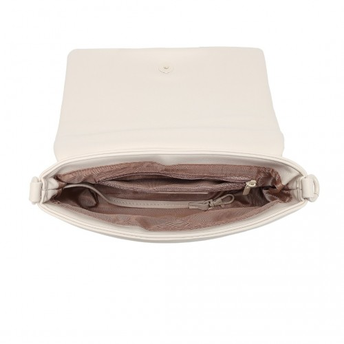 Miss Lulu Chic Quilted Shoulder Bag With Chain Strap - Beige | Elegant & Versatile Women's Handbag