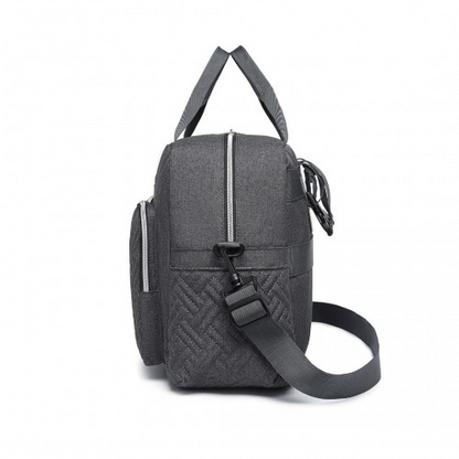 Kono Versatile Diaper Changing Tote Bag with Built-In Changing Mat - Dark Grey, Thermal Insulation, Waterproof Design