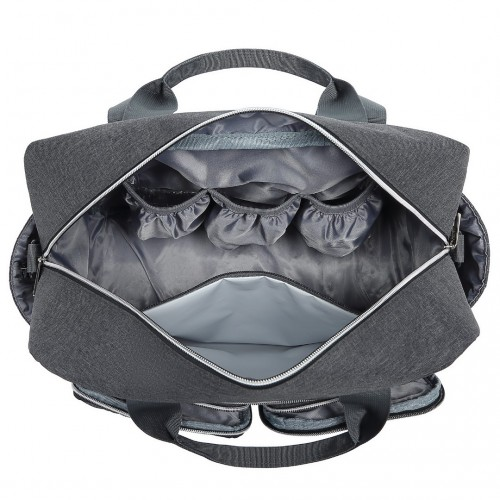 Kono Versatile Diaper Changing Tote Bag with Built-In Changing Mat - Dark Grey, Thermal Insulation, Waterproof Design